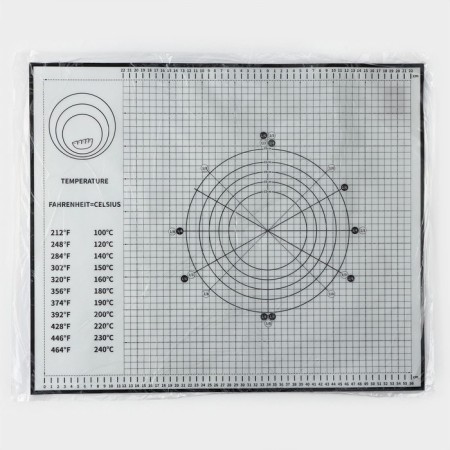 Reinforced rug with marking Konfinetta, silicone, 60 × 50 cm, black color-3
