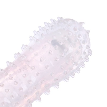 The penis nozzle is massage, soft, ribbed with antennae, fashion, silicone, transparent-4