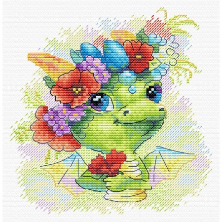 Embroidery sets "Romantic Dragon" 15 × 15 cm