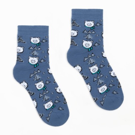 Women's sole socks, Denim color, size 23-25-1