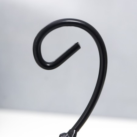 Summary metal, glass per 1 candle “curl” d-7.5 cm, gold, black 12x11x21 cm-6