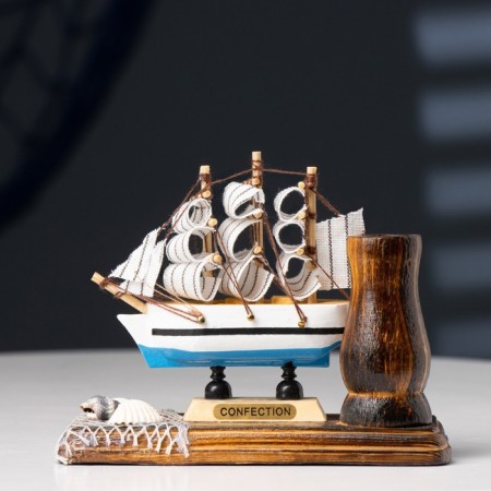 Set of desktop "ship" with a stand for pens, 12 x 13 x 6 cm-9