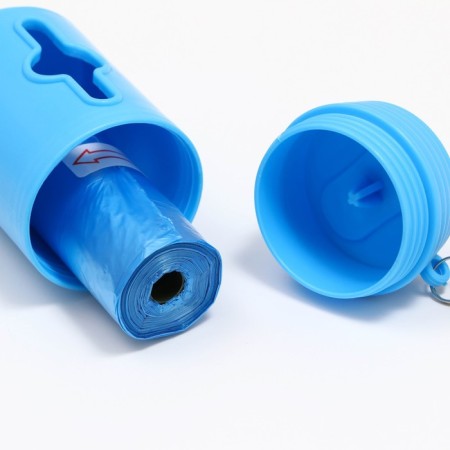Container for cleaning packets for dogs 7 x 4 cm, blue-1