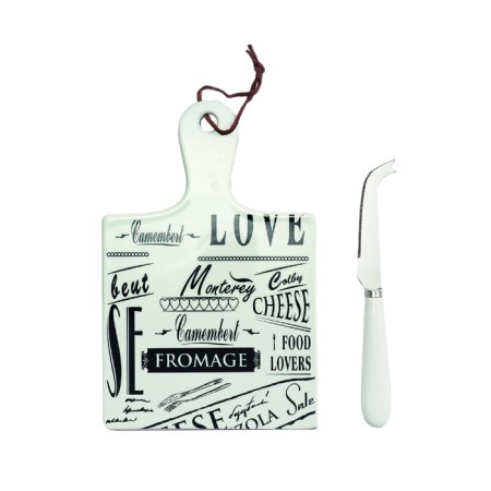 Serving set for cheese: knife, board-1