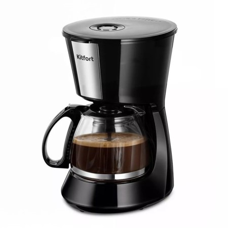 Coffee machine KitFort KT-7260, drip, 550 watts, 0.6 l, black