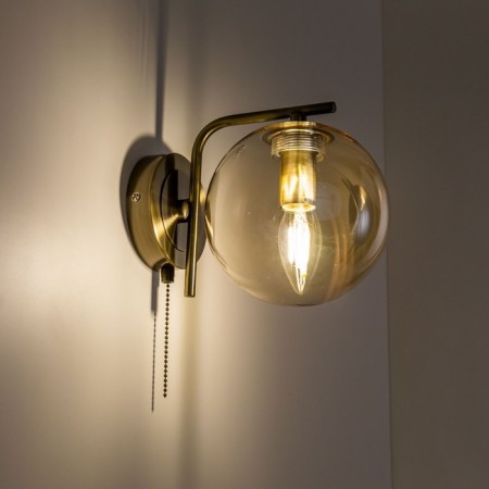 Sconces Citilux "Tommy" CL102313, 15x20 cm, 1x40W, E14, brown color-6