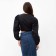 Women's shortened shirt MIST Summer Time, size 42, black
