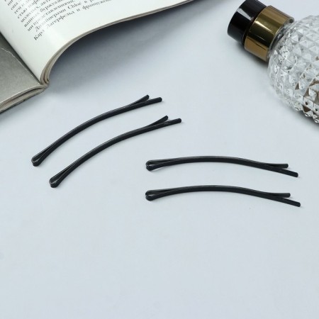 Invisibility for hair "smooth" (set 10 pcs) 8.5 cm, black