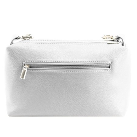 Female bag, artificial leather, white 17x12x20 cm-1