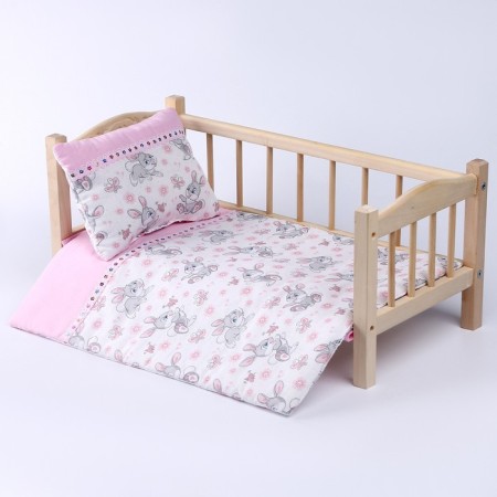 Puppet bed "Zaychat", x/b: sheet, blanket 46 × 36 cm, pillow 23 × 18 cm-3