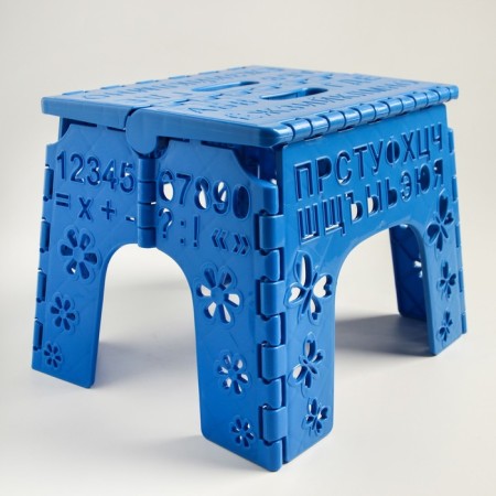 Children's stool-stand folding "alphabet", the color of Mix Blue/Blue-4