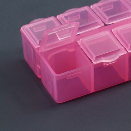 Organizer for decor, 10 cells, 8.7 × 4.3 × 2 cm, pink color-4