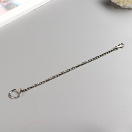 Chain d/keys with a carbine on a ring, silver 0.7x34.5 cm-1
