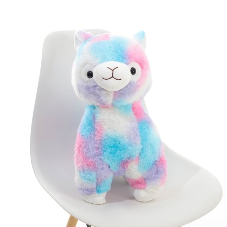 Soft toy "Lama", 45 cm, blue-pink color