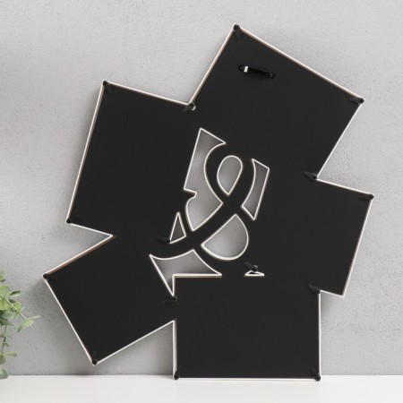 Photo frame plastic in 5 photos 10x10, 10x15 cm "and" White 44x35 cm-2