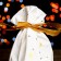 Polyethylene gift package, with ties "Christmas trees", 15*23cm