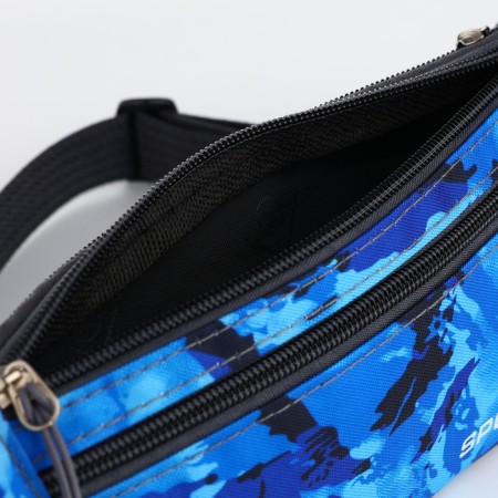 Waist bag 30*1.5*10 cm, lightning department, 2 n/pocket, blue-5