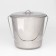 A bucket with a lid, 19 liters, a measured scale, stainless steel