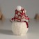 Souvenir Textile "Snowman in a scarf with berries in the hands" 7.5x7.5x12.5 cm