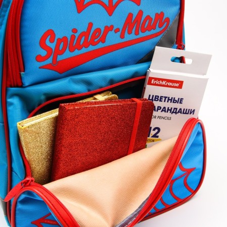 School backpack with an ergonomic back, 37x26x15 cm, Spider-Man-9