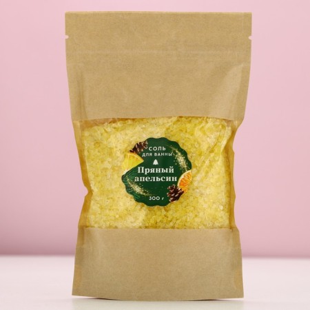 Bath salt, 300 g, spicy orange aroma, pure happiness-3