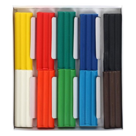 Soft plasticine (wax) calligrata, 10 colors, 150 g-1