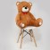 Soft toy "Bear", with a red bow, 70 cm, brown color