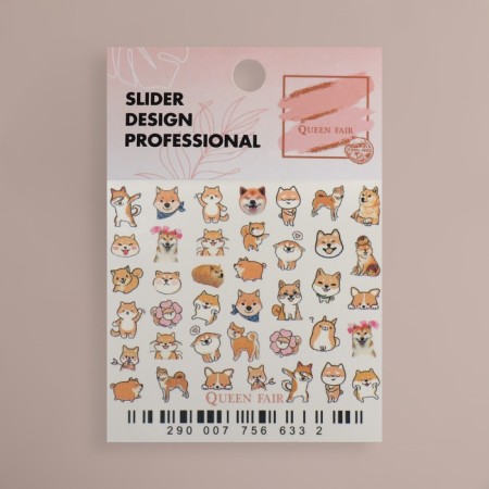 Slider - nail design "Pyosik", multi -colored-2