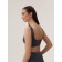 Female top on wide straps Mirey, size 46, gray color