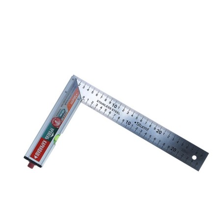 STURM square, with level and pencil, stainless steel. 300 mm-1