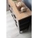 Mosque CAPRI, 800 × 290 × 730 mm, 6 boxes, color of oak woth / fabric Capri 13 / Black metal