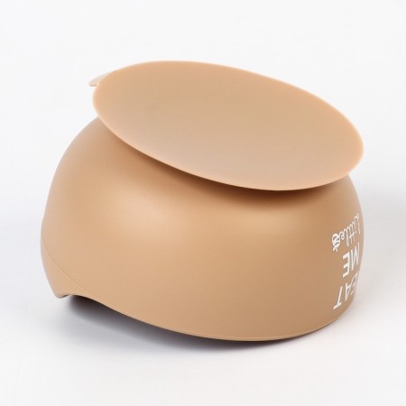 Baby plate on a suction cup and cutlery, m & b, beige-7