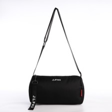 Youth bag with zipper, black color