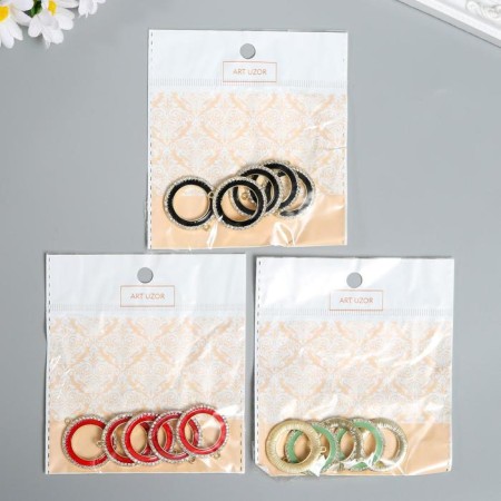 Decor for creativity Metal "Color Circle" mix enamel 2.7x2.7 cm-3