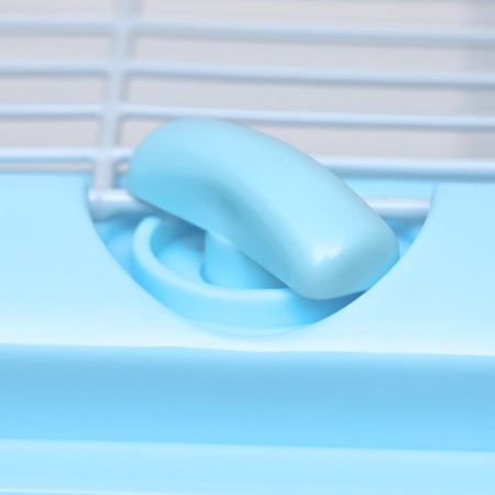 A cage for rodents with a plastic fortification of 47 x 30 x 32 cm, blue-7