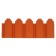 Decorative fence, 18 × 300 cm, 6 sections, plastic, terracotta, "summer cottage"