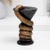 The piggy bank "Snake with a cup" bronze, 15x10cm