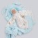 Set for discharge Winter Kinderlitto "Rabbit", 6 items, height 56-62 cm, blue color