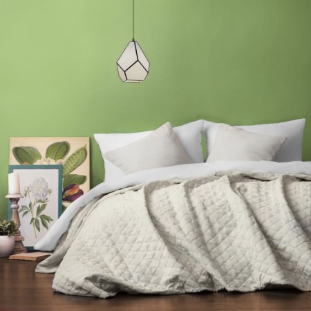 Bedspread with pillowcases "Tina", size 230x250 cm, white color-1