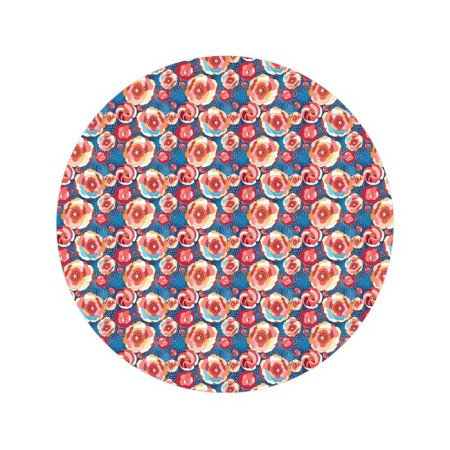 Pareo and beach rug "Bright flowers", d = 150 cm-1