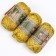 Yarn "Golden Jute fiber" 100% jute 50m/50g set 3pcs (yellow)