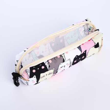 School backpack from textiles on a zipper, 3 pockets, pencil case, color colorful color-9