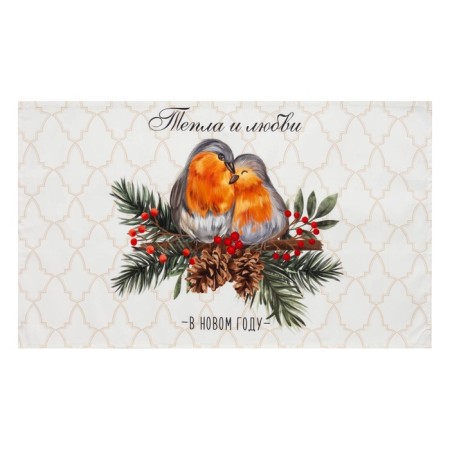 Ethel towel "Winter Robin" 40x73 cm, 100%HL, sarzha 190 g/m2-1