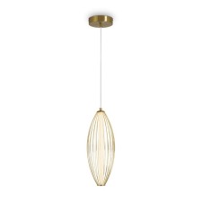 Suspended lamp Freya Fr6131PL-L24BS Sabi, 180x180x475 mm, LED, 13W, 1000LM, 3000K, brass color