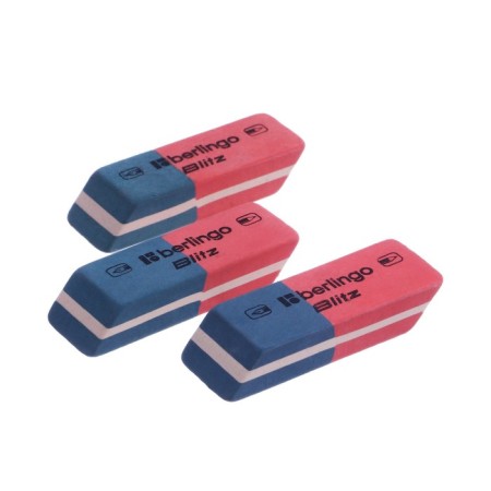 Blitz Eraser, beveled, combined, natural rubber, 42x14x8 mm-6