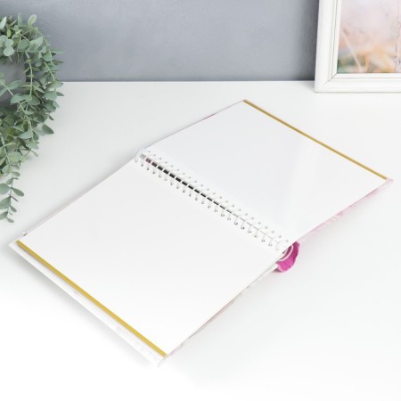 Photo album magnetic "Cup with flowers" 20 sheets, 23x28 cm-2