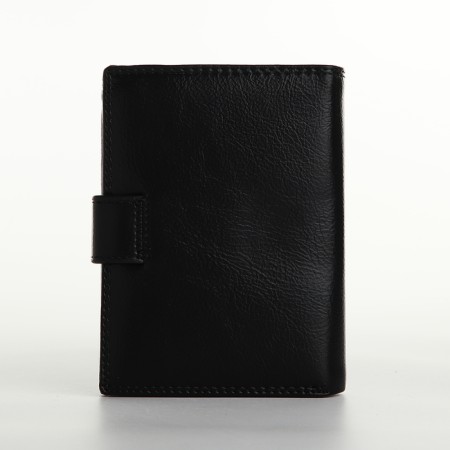 Male purse on magnet 3 in 1, department for auto documents, passports, black color-1