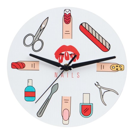 Wall clock, series: interior, "manicure", discrete move, D-23. cm