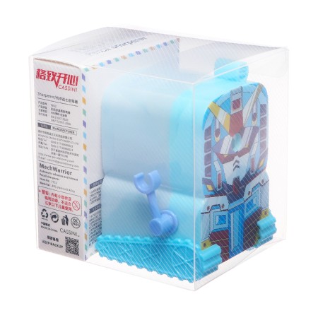 Mechanical sharpener with container, blue robot-8