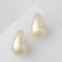 Earrings plastic "drop" smooth max, white color